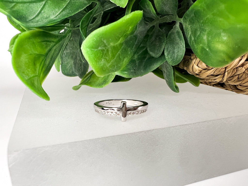Sterling Cross Ring GOLD