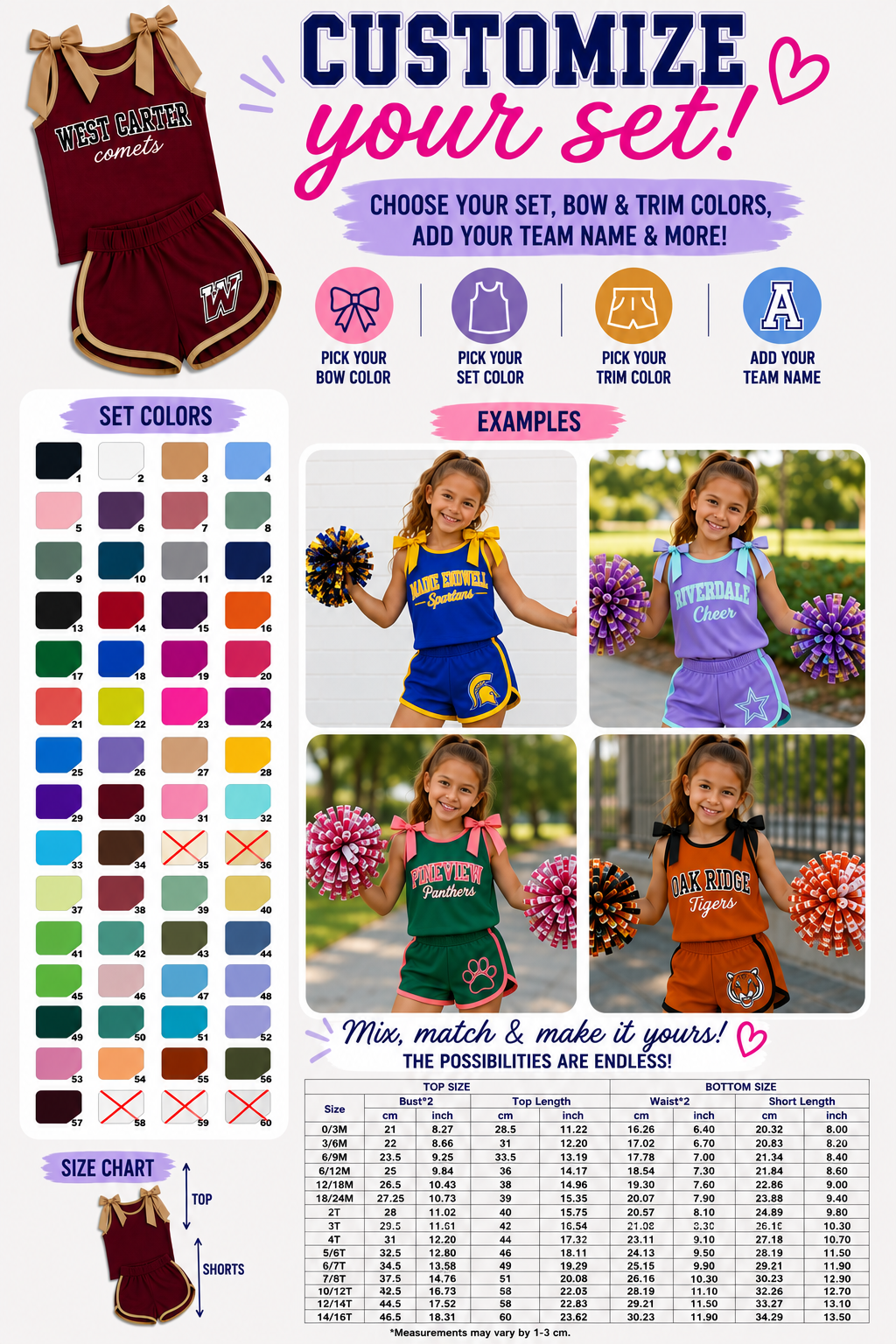 Custom Cheer Sets