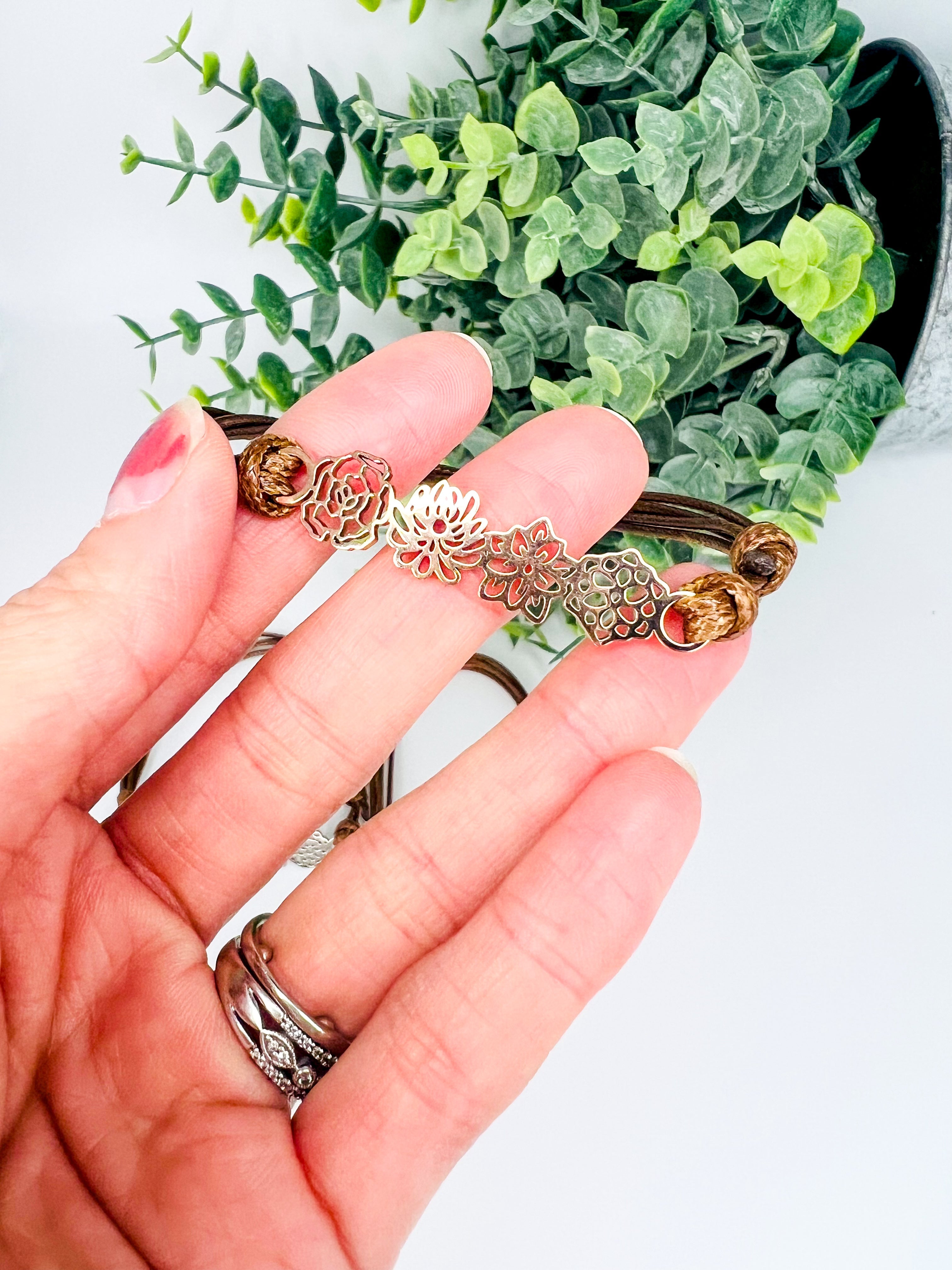 Preorder: Birth Flower Wrap Bracelet