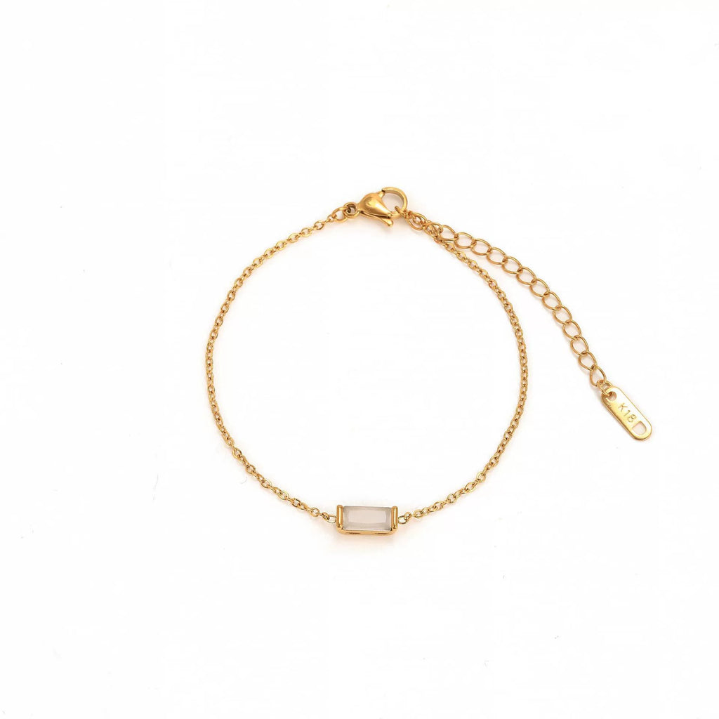 * Dainty Birthstone Pendant Necklace * FEBRUARY