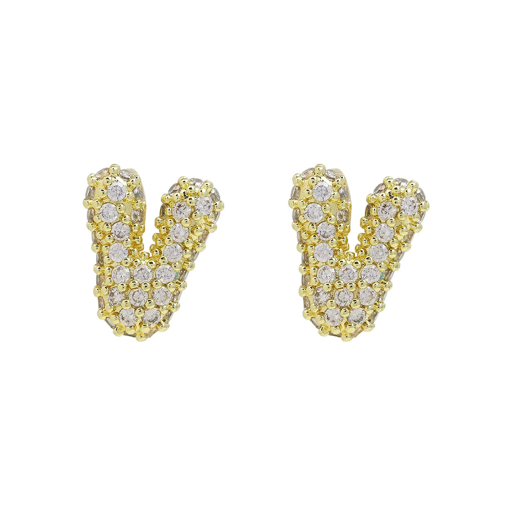 *Bold Initial Bubble Studs*- LETTERS L AND K