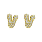 *Bold Initial Bubble Studs*- LETTERS L AND K